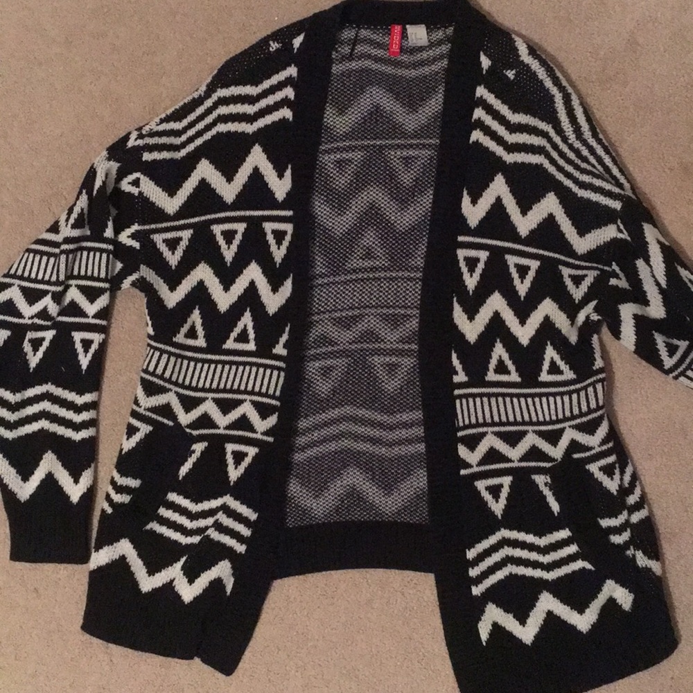 Aztec print cardigan